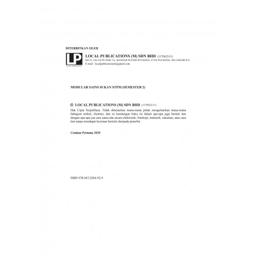 Sains Sukan Local Publications